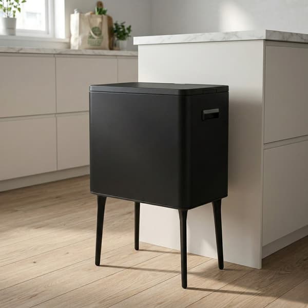 Excellent Houseware Affaldsbeholder 35L Metal/Sort