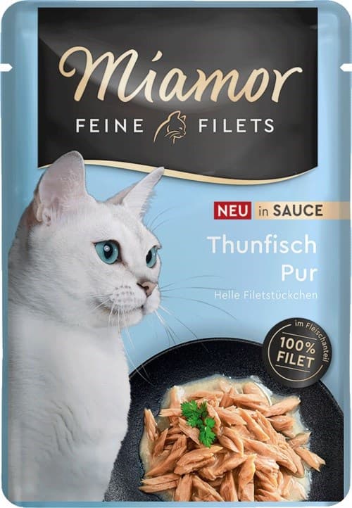 MIAMOR Fine Filets Tun i sauce - vådfoder til katte - 100 g