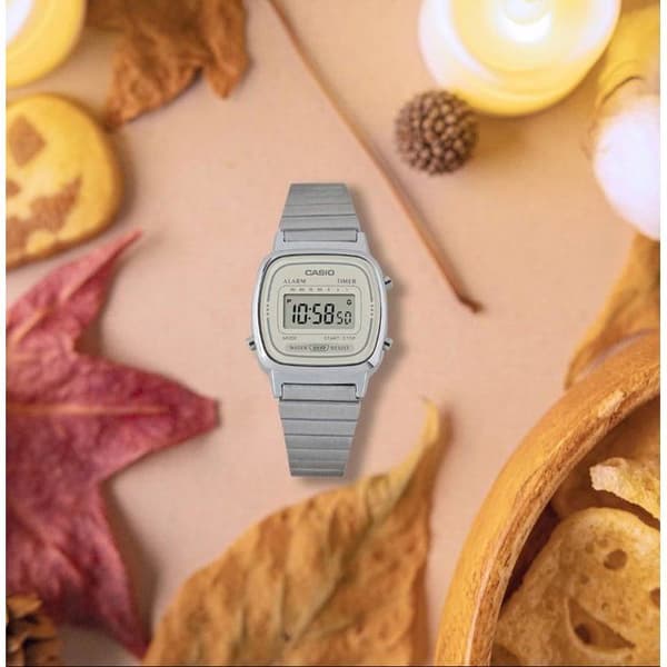 Kello - CASIO - LA670WEA - Unisex - Harmaa - Kvartsi - Digitaalinen