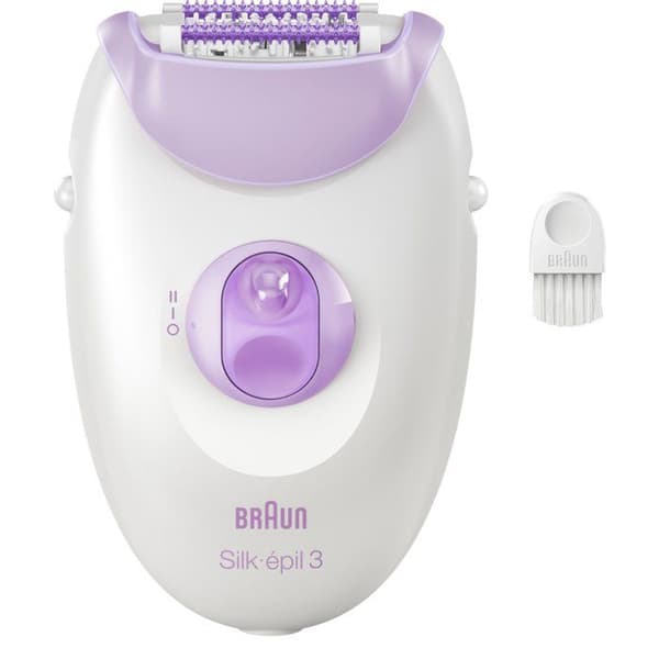 Elektrisk epilator - BRAUN - SE3-031 - 2 inställningar - Vit / Rosa