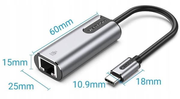 Vention USB-C Gigabit Ethernet-adapter