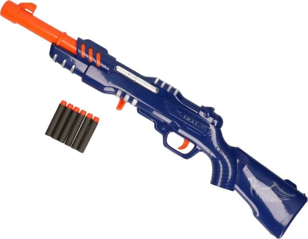 Polisgevär Blå/Orange med 6 skumpilar