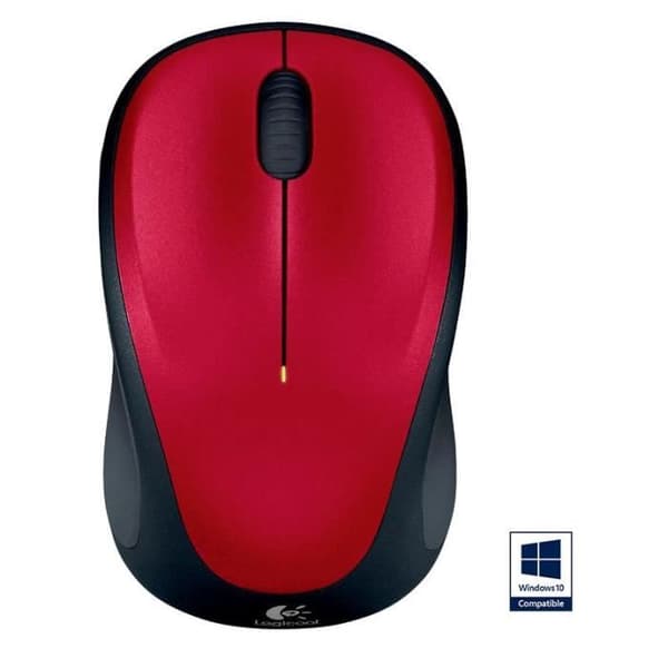 Logitech trådløs optisk mus - M235 rød