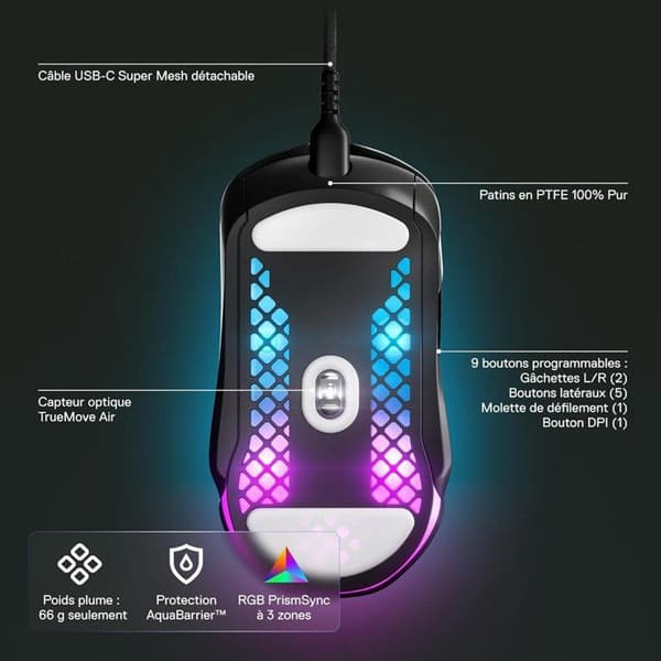 Spelmus - STEELSERIES - Aerox 5