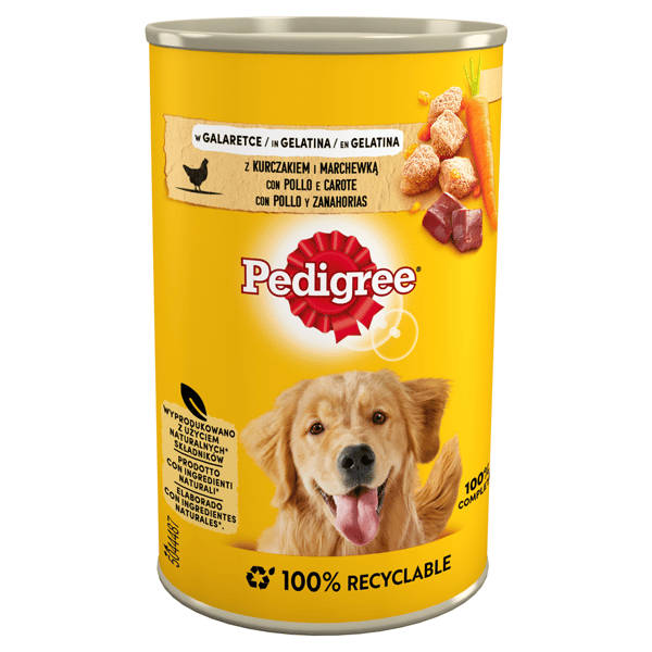 Pedigree med kylling og gulerødder i gelé 400g