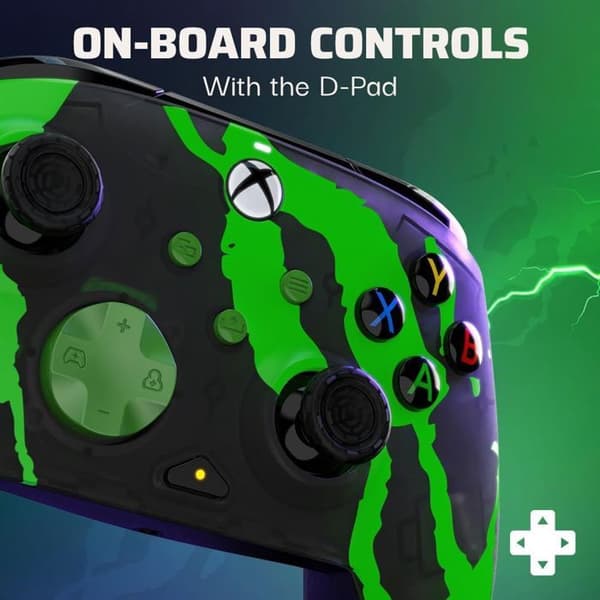 Gamepad - Xbox - Rematch Glow Advanced - Kablet - Jolt Green - PDP
