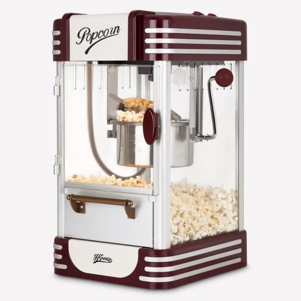 Popcornmaskin - HKoeNIG - Retrodesign - Kapacitet 50g - Innerbelysning