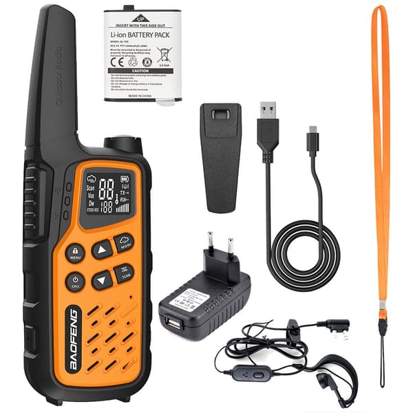 Walkie-Talkie Baofeng BF-T25E Orange, 2 stk.