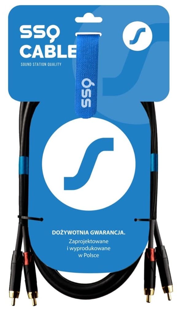 SSQ RCARCA3 - Kabel 2x RCA - 2x RCA - 3 m, Sort
