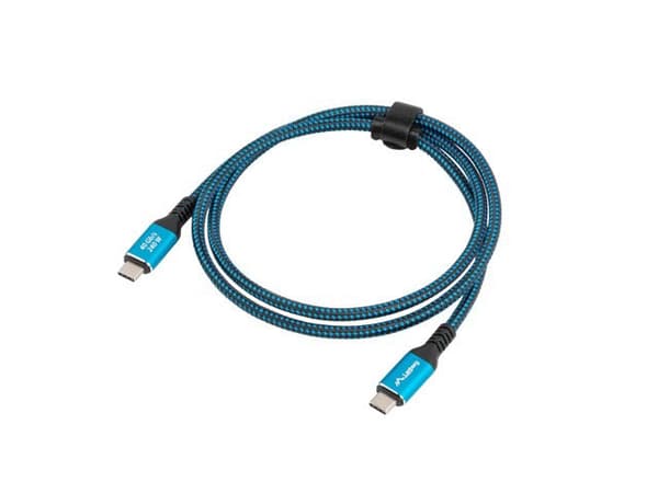 Lanberg CA-CMCM-44CU-0005-BK USB-kabel USB4 Gen 2x2 0,5 m USB C Sort, Blå
