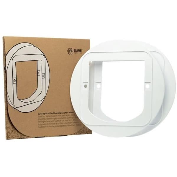 Monteringsadapter til kattelem - SUREFLAP - Hvid