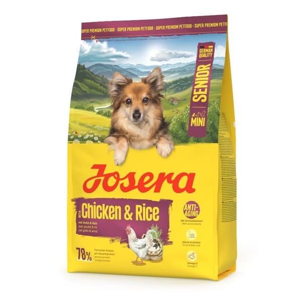JOSERA Mini Senior Kylling & Ris - tørfoder til hunde - 3 kg