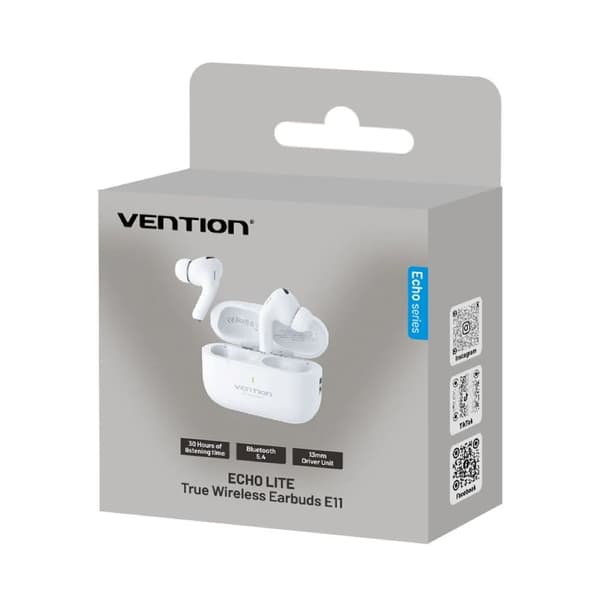 Vention Echo Lite E11 Headset Trådlöst Stereo (TWS) Öppenöra Samtal/Musik USB Typ-C Bluetooth Vit