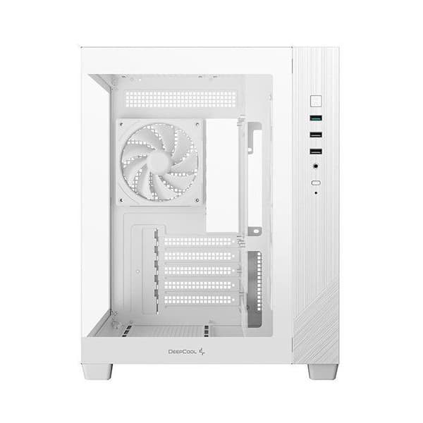 PC-chassi - DEEPCOOL - CG330 - Minitorn - Micro-ATX-formfaktor - Inkluderar 3 ARGB-fläktar - Vit