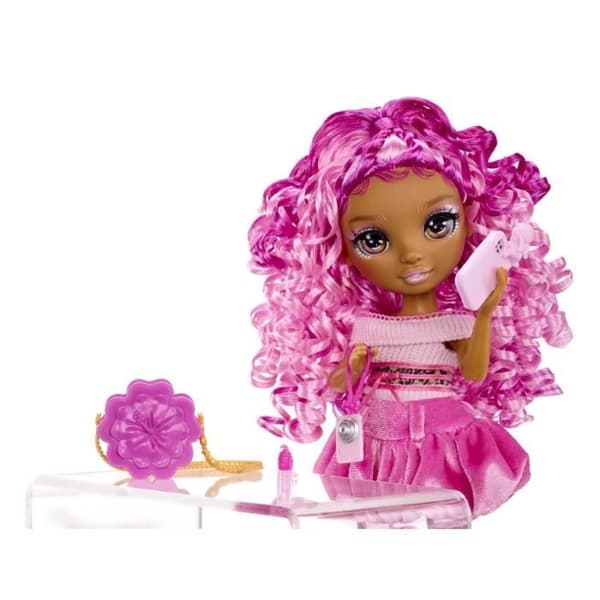 Regnbue Høj Glitter & Shine Pop - Lyserød