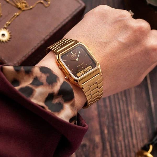 Ur - CASIO - AQ - Unisex - Bronze - Quartz - Digitalt