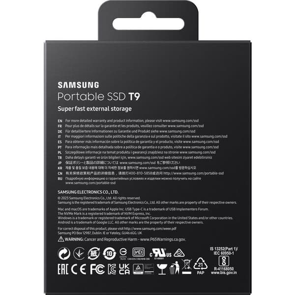 Ekstern SSD-harddisk - SAMSUNG - T9 - 1TB