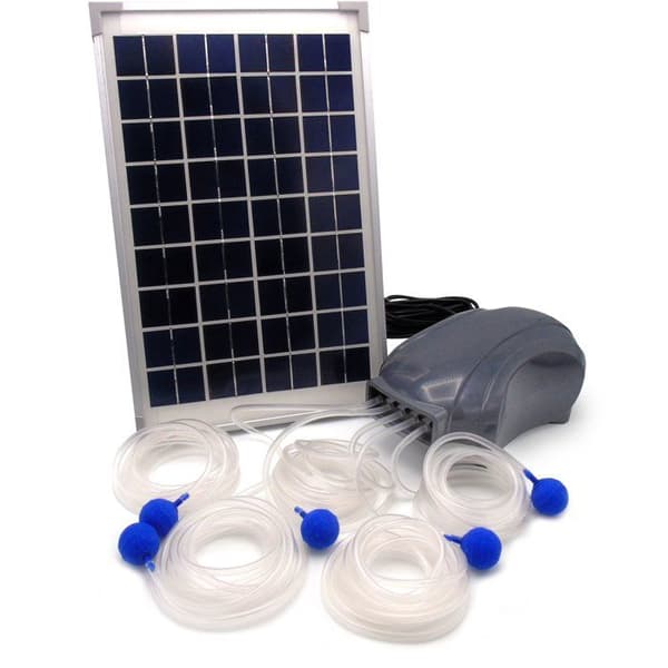 Luftpump - UBBINK - AirSolar 600 - Flödeshastighet 600 l/h - 5 diffusorer - 12V solpanel