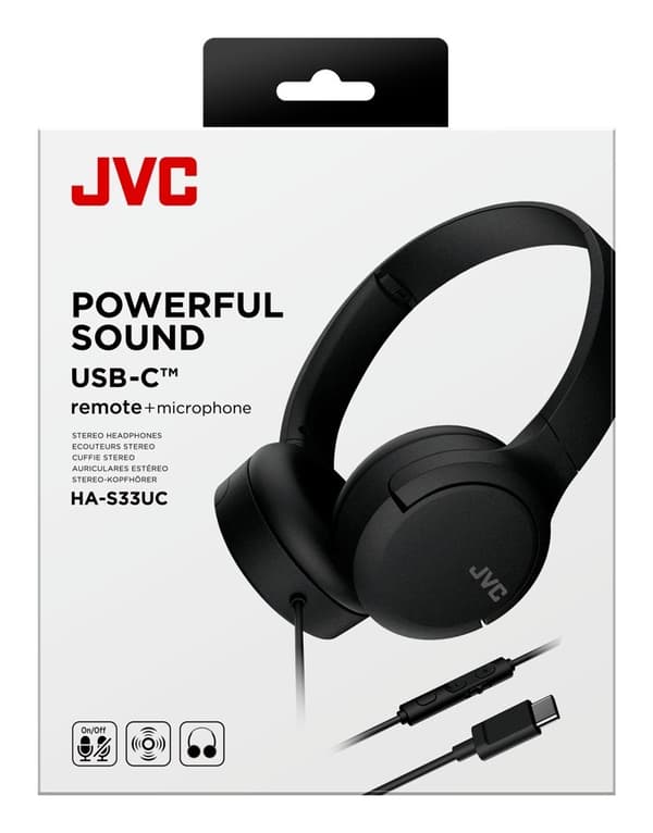 JVC HA-S33UCBU - hovedtelefoner, sorte