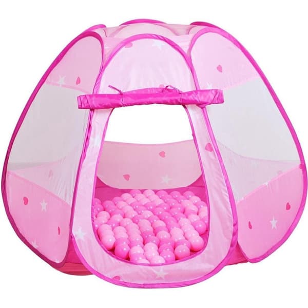 KnorrToys Lektält med 100 Bollar Rosa