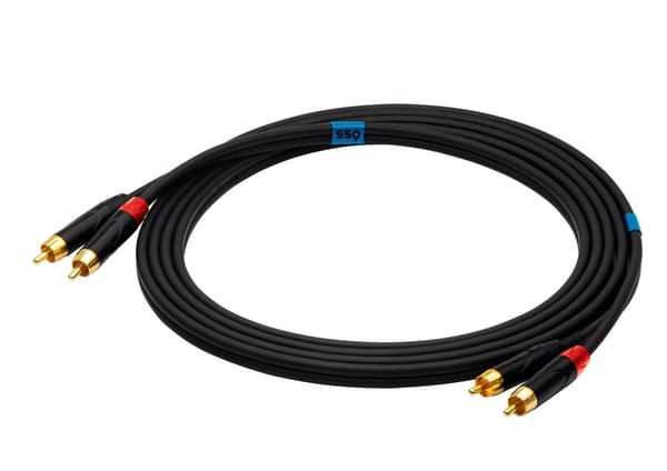 SSQ RCARCA2 SS-1432 Kabel 2x RCA - 2x RCA 2 m Sort
