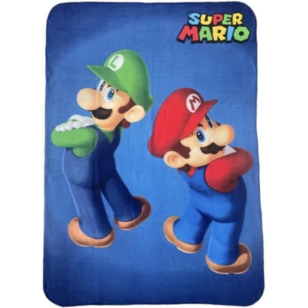 Pläd - MARIO BROS - Mario och Luigi - 100 x 140 cm