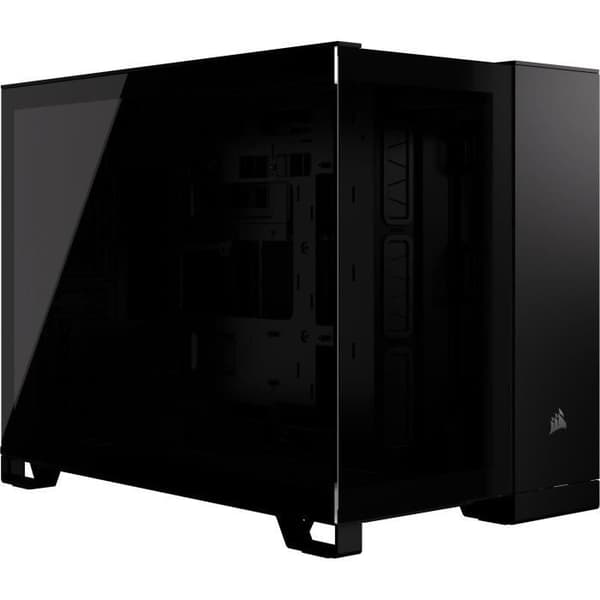 PC-chassi - CORSAIR - 2500X härdat glas Micro ATX dubbelkammarchassi - svart