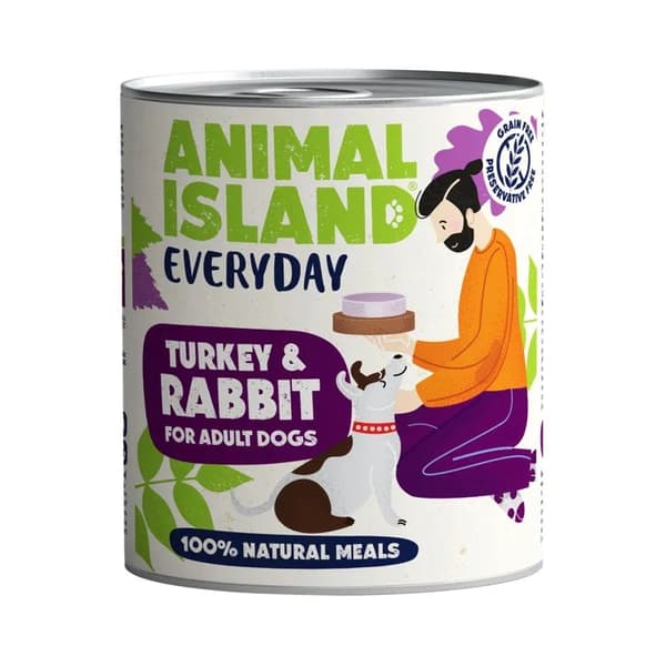 ANIMAL ISLAND Everyday kalkon och kanin - våtfoder för hundar - 800 g