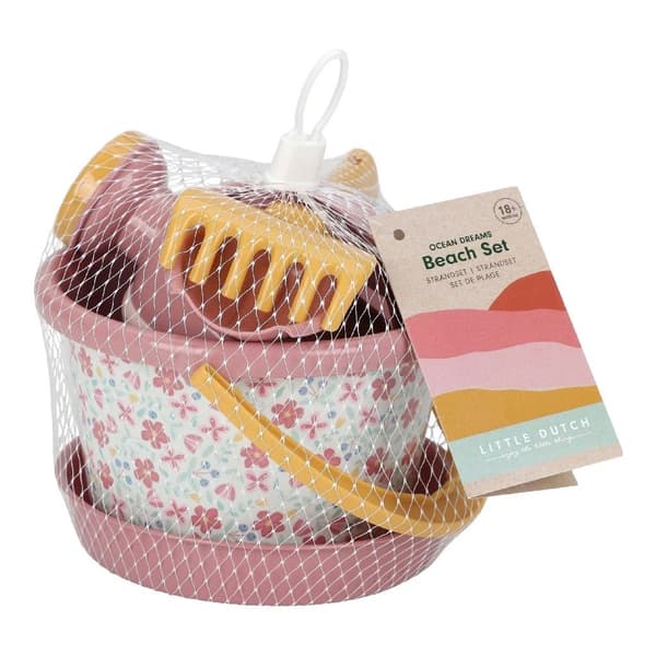 Little Dutch Rosa Blommor Strandset 5-delars Rosa