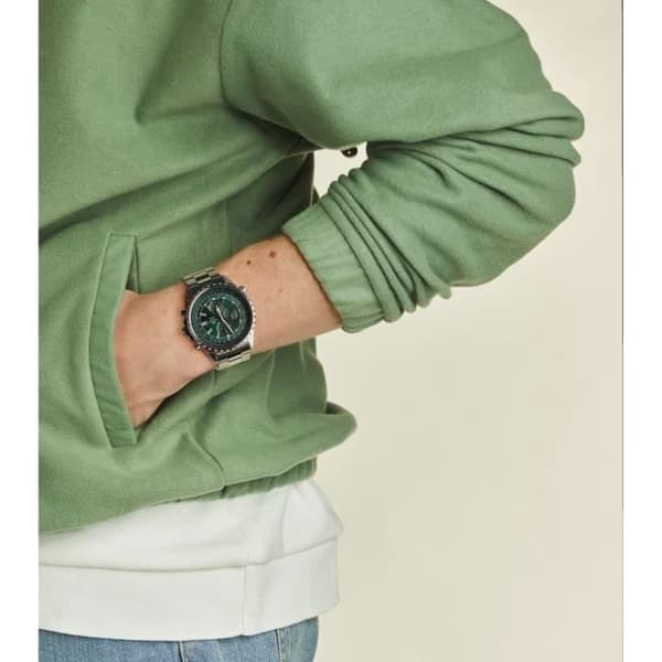 CASIO - Ruostumattomasta teräksestä valmistettu rannekello - EDIFICE - Harmaa