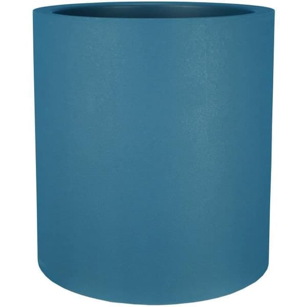 RIVIERA GRANIT rund kruka - Plast - Diameter 50 cm - Blå