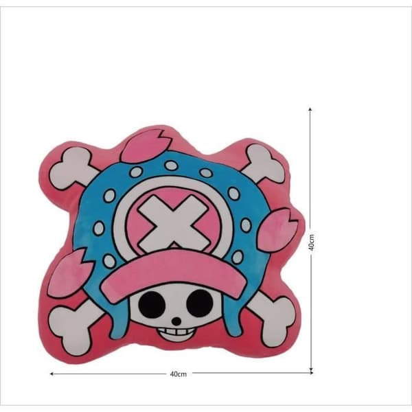 3D-kudde - ONE PIECE - Tony Chopper-logotyp - Mikrofiber - 40 cm