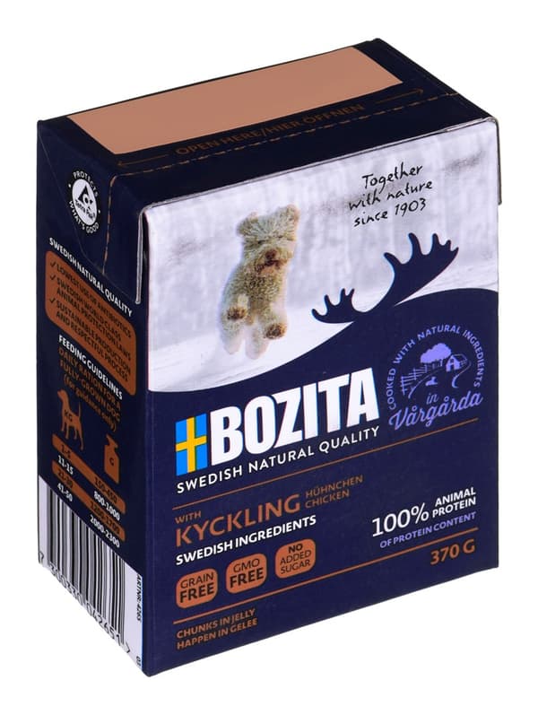 BOZITA Våtfoder för hundar Bitar i gelé Kyckling 370 g