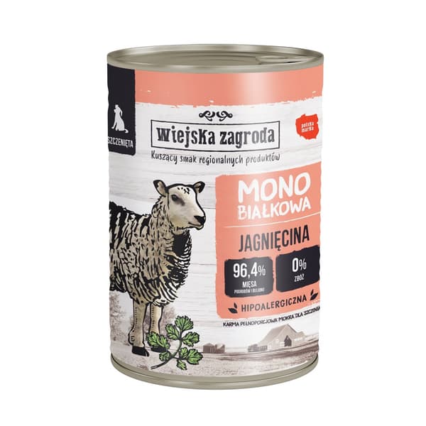 Rural Farm Puppy Monoprotein Lamb - våtfoder för hundar - 400 g
