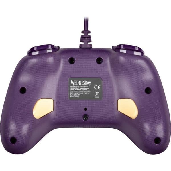 Gamepad - Nintendo Switch/Switch 2 og PC - Wednesday - Kablet - Lilla og sort - Skridsikre greb