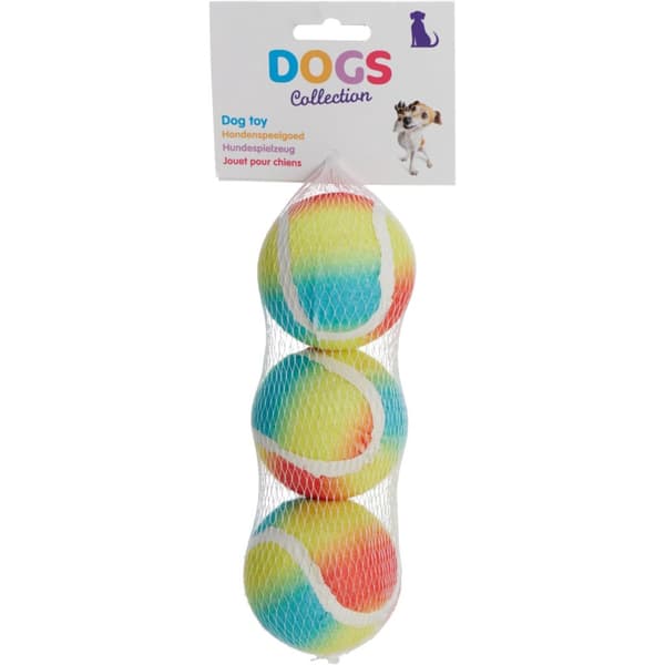 Dogs Collection Regnbue Tennisbolde 3 Stk.