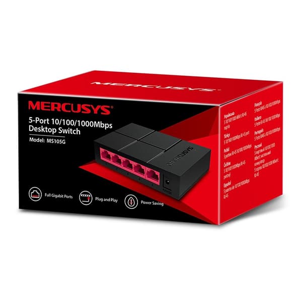 Mercusys 5-ports 10/100/1.000 Mbps desktop-switch