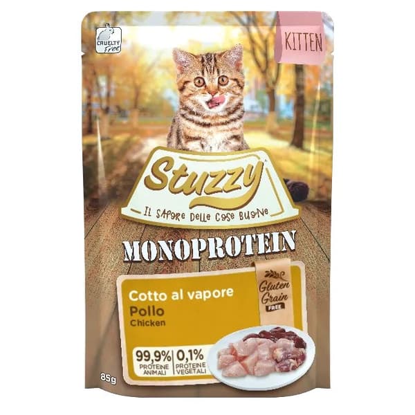 STUZZY Monoprotein Kitten Kylling - vådfoder til killinger - 85 g