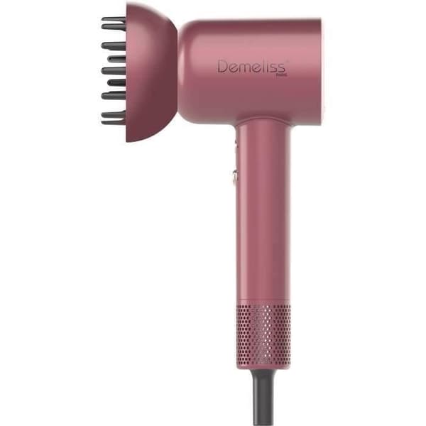 Hårtørrer - DEMELISS - ULTIMATE HÅRØRETØRRERSÆT - Magnetisk diffuser - 1600 W - Cherry Chérie