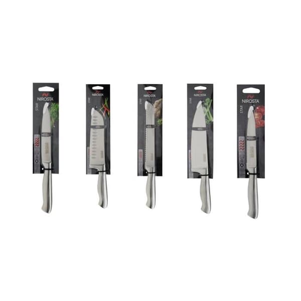 Sæt med 5 professionelle køkkenknive - NIROSTA - Rustfrit stål - 24 til 33,5 cm