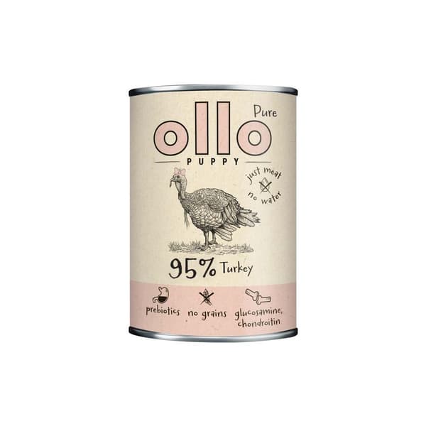 OLLO Puppy Pure Turkey - vådfoder til hunde - 850 g