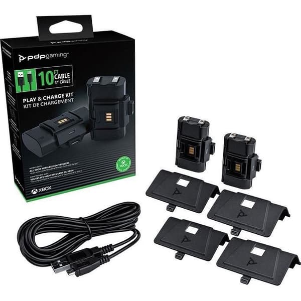 Play & Charge Kit til controller - PDP - Xbox One og Series X|S - Sort
