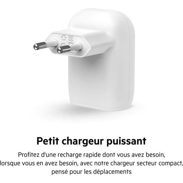 Vægoplader - BELKIN - USB-C - 30W - Hvid