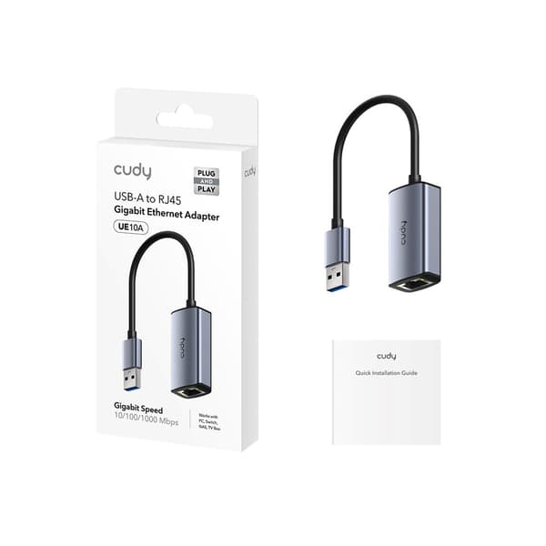 CUDY UE10A USB-A till Ethernet-adapter