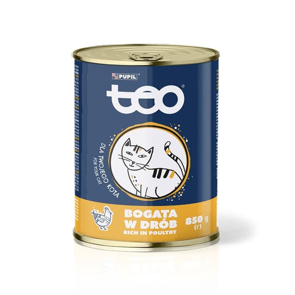 TEO Rik på fågel - våtfoder för katter - 850 g