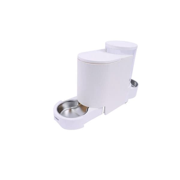 DUPLO Torrfoder- och vattenautomat - M PETS - 1,3 kg / 3 L - 40 x 16,2 x 29,1 cm - Vit