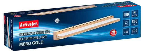 Activejet AJE-MERO GOLD LED-væglampe