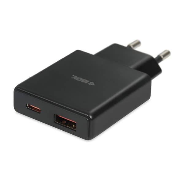 iBOX C-43 Slim GaN PD30W Vægoplader, Sort