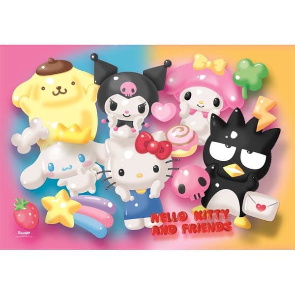 104-bitars pussel - Clementoni - Hello Kitty och vänner - Barnpussel - Från 6 år - Superbitar