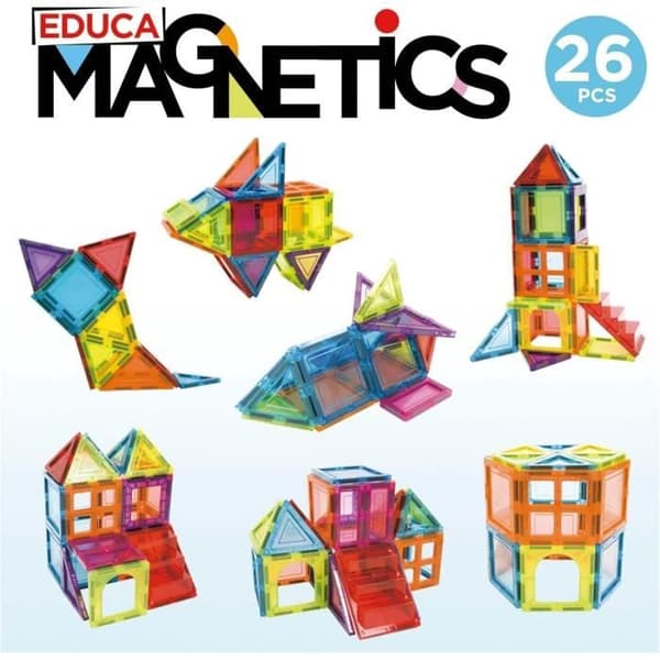 Magnetiskt byggspel - EDUCA - Educa Magnetics 26 delar
